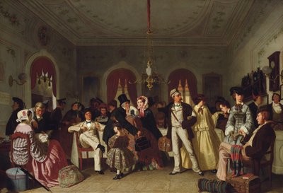 Poczekalnia pierwszej i drugiej klasy, ok. 1860 r. autorstwa Carl Hendrik d Unker