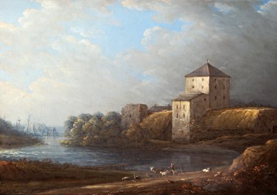 Zamek Nyköping autorstwa Carl Johan Fahlcrantz