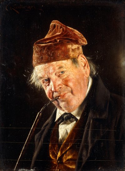 Człowiek z fajką, autorstwa Carl Kronberger
