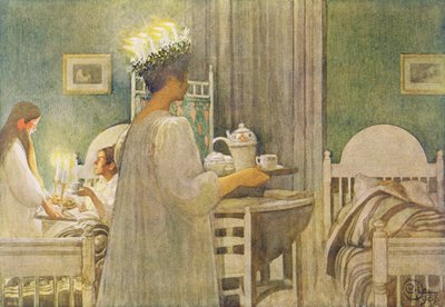 Świąteczny poranek, wyd. w „Last Licht Hinten” („Wpuśćmy więcej światła”), 1908 autorstwa Carl Larsson
