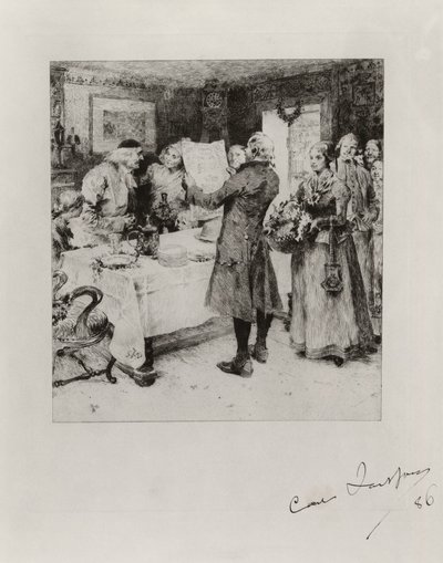 „Wesołe święto”. Ilustracja do wiersza Anny Marii Lenngren. Stan I autorstwa Carl Larsson