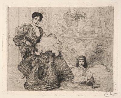 Dora Lamm i jej synowie autorstwa Carl Larsson