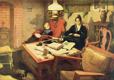 Wieczorne światło, wyd. w „Last Licht Hinten” („Wpuśćmy więcej światła”), 1908 autorstwa Carl Larsson