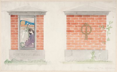 Projekt nagrobka dla Pera Hasselberga autorstwa Carl Larsson