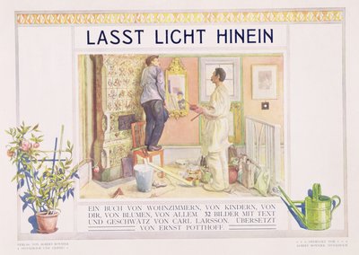 Frontyspis do „Last Licht Hinten” („Wpuśćmy więcej światła”), 1909 autorstwa Carl Larsson