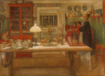 Przygotowanie do gry, 1901 autorstwa Carl Larsson