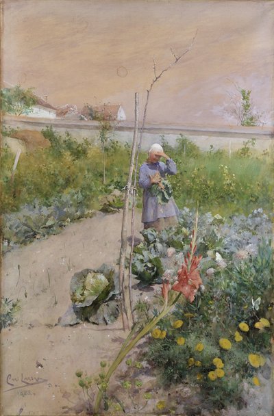 W ogrodzie warzywnym autorstwa Carl Larsson