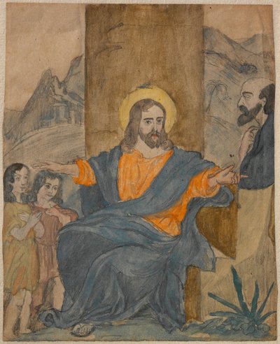 Jezus błogosławi dzieci autorstwa Carl Larsson