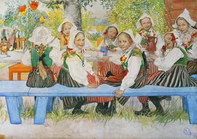 Urodziny Kersti, 1909 autorstwa Carl Larsson