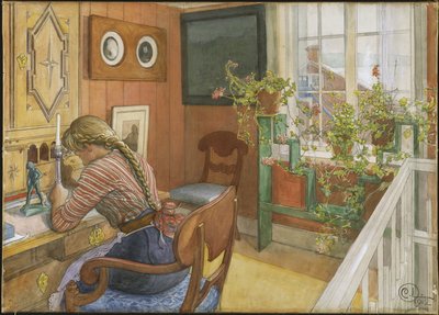 Pisanie listów autorstwa Carl Larsson