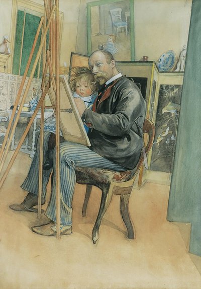 Odbicie lustrzane z Brita autorstwa Carl Larsson