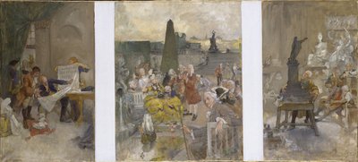 Zmieniony projekt dekoracji ścian w dolnej sali NM autorstwa Carl Larsson