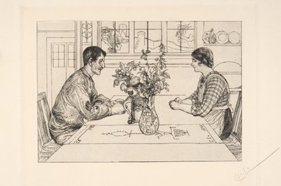 Autoportret jako rytownik autorstwa Carl Larsson