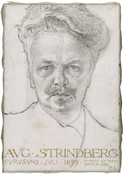 Pisarz August Strindberg autorstwa Carl Larsson
