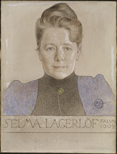 Pisarka Selma Lagerlöf autorstwa Carl Larsson