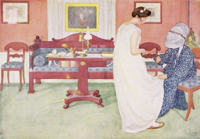 The Bridesmaid, opublikowane w "Lasst Licht Hinin" (Niech więcej światła), 1908 autorstwa Carl Larsson