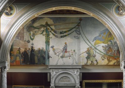 Wjazd króla Szwecji Gustawa Wazy do Sztokholmu w 1523, 1908 autorstwa Carl Larsson