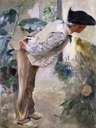 Ogrodnik; Tradgardsmastaren, 1883 autorstwa Carl Larsson