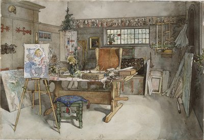 „Studio. Z domu” (26 akwareli) autorstwa Carl Larsson