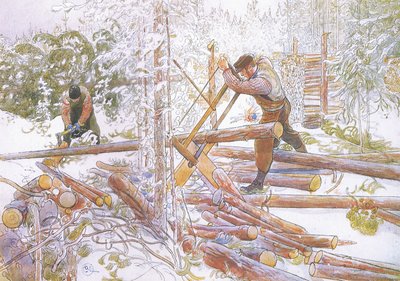 Zostały następnie pocięte na jednolite odcinki autorstwa Carl Larsson