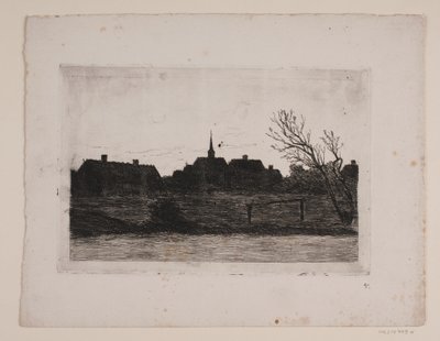 Kościół Hornbæk, letni wieczór autorstwa Carl Locher