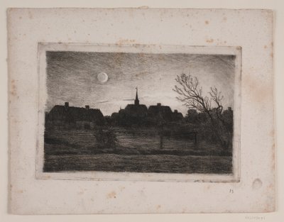 Kościół Hornbæk, letni wieczór autorstwa Carl Locher