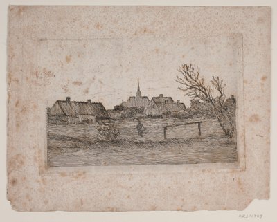 Kościół Hornbæk, letni wieczór autorstwa Carl Locher