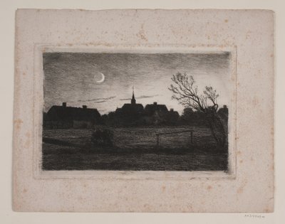 Kościół Hornbæk, letni wieczór autorstwa Carl Locher