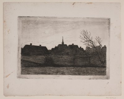 Kościół Hornbæk, letni wieczór autorstwa Carl Locher