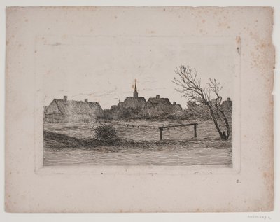 Kościół Hornbæk, letni wieczór autorstwa Carl Locher
