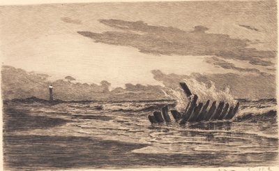 Wrak latarni morskiej Skagen autorstwa Carl Locher