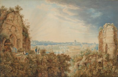 Widok Rzymu z Palatynu, 1813-17 . autorstwa Carl Ludwig Frommel
