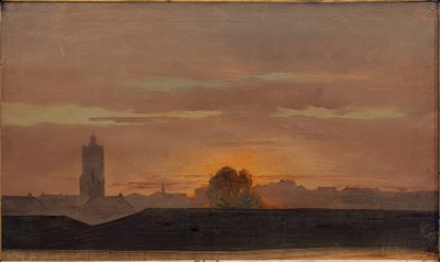 Darmstadt, widok z pałacu Schlossatelier autorstwa Carl Ludwig Seeger