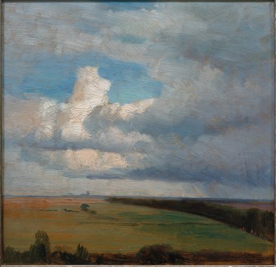 Krajobraz w pobliżu Monachium autorstwa Carl Ludwig Seeger