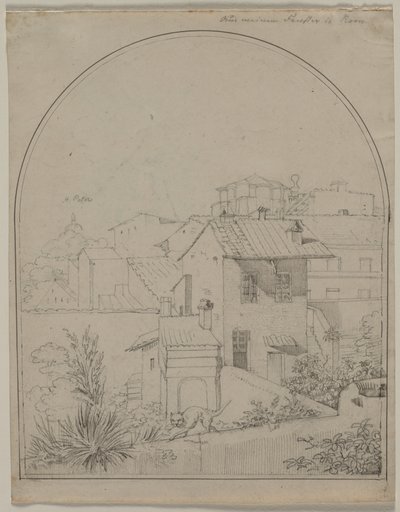 Widok z mojego okna w Rzymie (prosto) autorstwa Carl Ludwig Tischbein