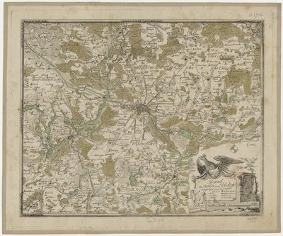 Region w pobliżu Berlina i Poczdamu (kol.) - Oesfeld 1778 autorstwa Carl Ludwig von Oesfeld