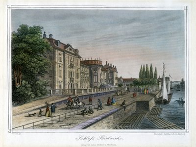 Pałac Biebrich, Wiesbaden, Niemcy, ok. 1820 r. autorstwa Carl Mayer