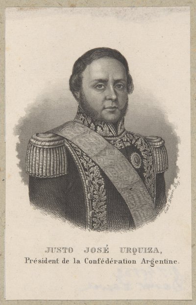 Justo José Urquiza, prezydent Argentyny autorstwa Carl Mayer