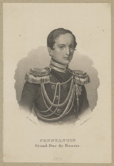 Konstanty Mikołajewicz Romanow (1827 Petersburg - 1892 Pawłowsk) - wielki książę Rosji, generał i namiestnik Królestwa Polskiego, prezes Rady Stanu Królestwa Kongresowego, admirał floty autorstwa Carl Mayer