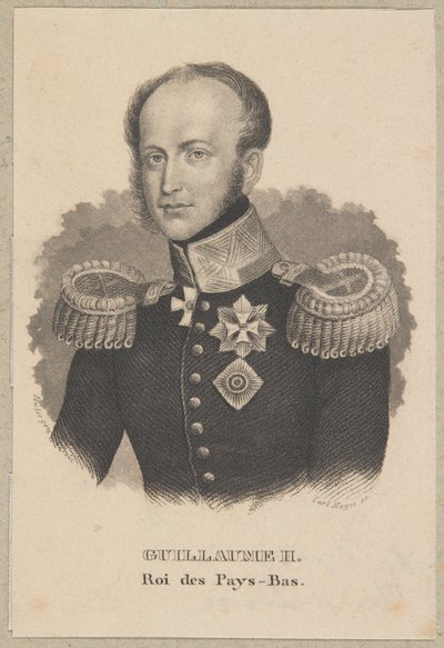Wilhelm II, król Niderlandów autorstwa Carl Mayer
