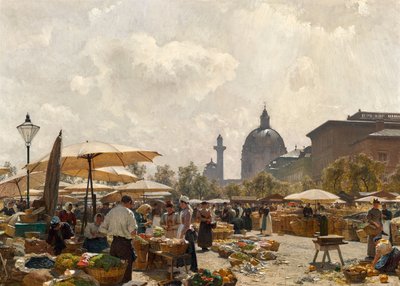 Naschmarkt w Wiedniu autorstwa Carl Moll