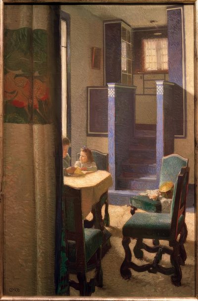 Salon w domu na Hohe Warte autorstwa Carl Moll