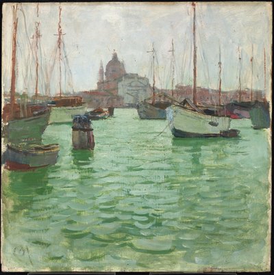 Santa Marie della Salute (olej na panelu) autorstwa Carl Moll