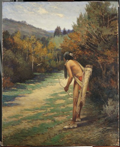 Łowca Taos (olej na płótnie) autorstwa Carl Moon