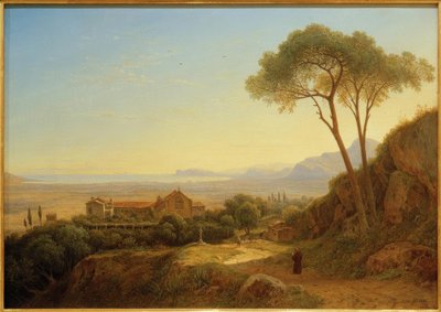 C. Gwiazda poranna, wieczorny nastrój... Klasztor Kapucynów Baida... autorstwa Carl Morgenstern