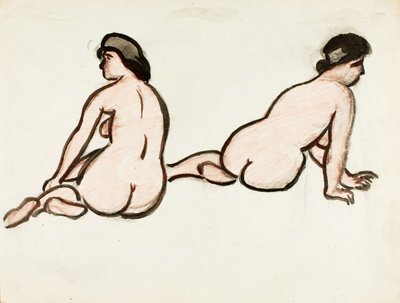 Grupa dwóch kobiecych aktów autorstwa Carl Newman