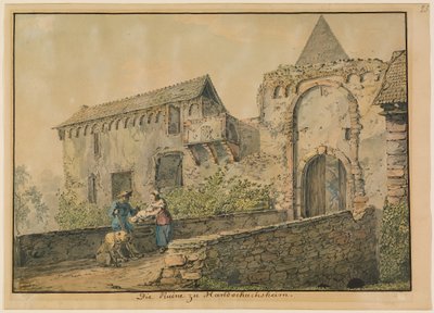 Ruiny zamku Tiefburg w Handschuhsheim autorstwa Carl Philipp Fohr