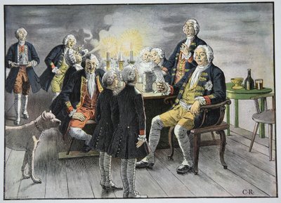 Personel koronny księcia Fryderyka i księcia Henryka w tytoniu autorstwa Carl Röchling