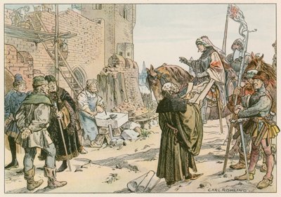 Fryderyk II przy wmurowaniu fundamentów zamku nad Szprewą w 1443 r. autorstwa Carl Rohling