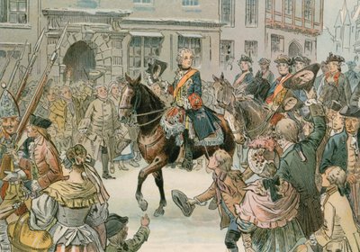 Fryderyk Wielki (1712-1786) zdobywając Wrocław w 1741 r. autorstwa Carl Rohling
